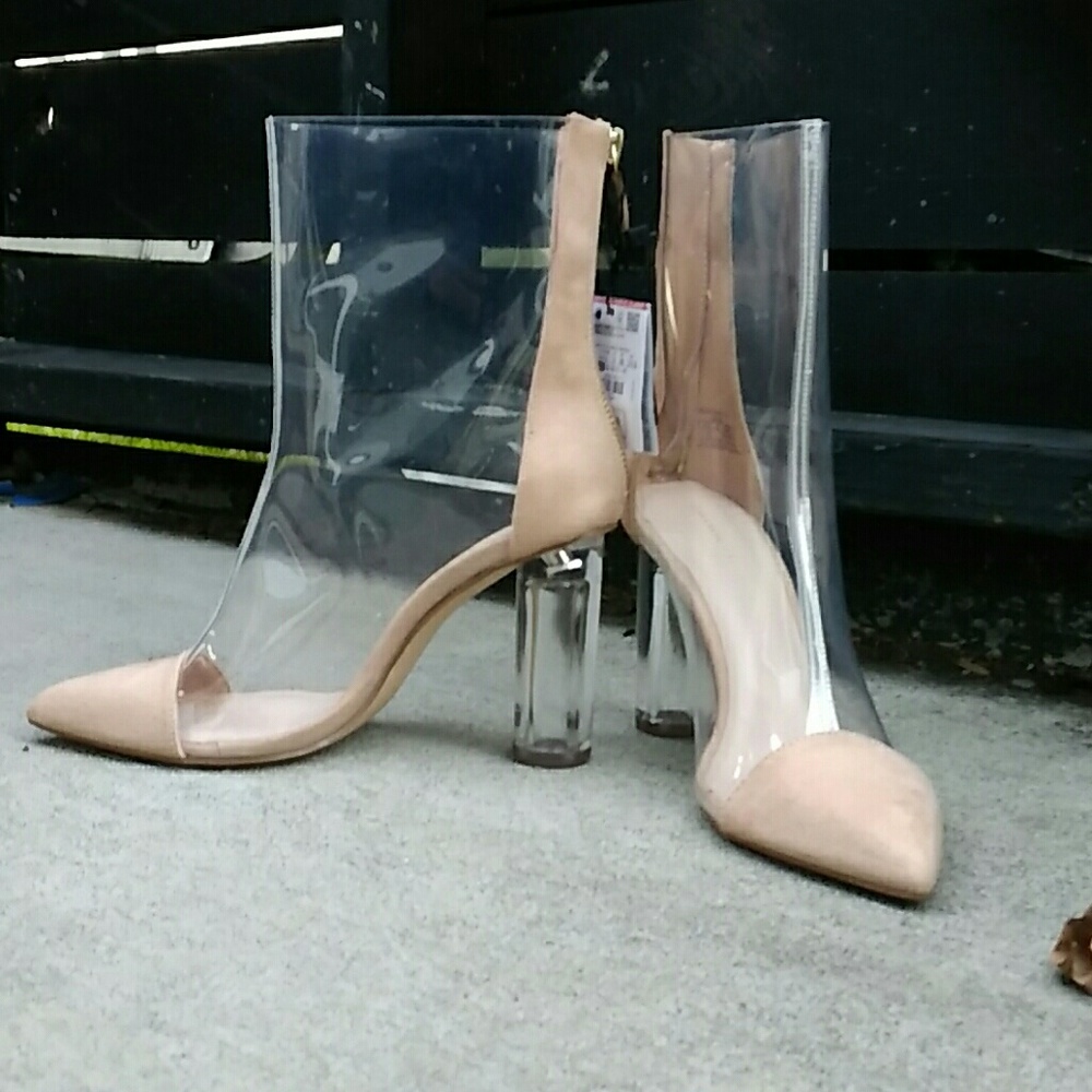 Heeled Vinyl Ankle Boot